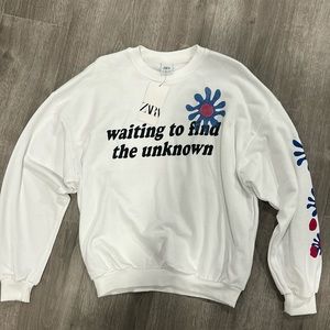 Men's Zara "Waiting to find the unknown" Star Crewneck Sweater